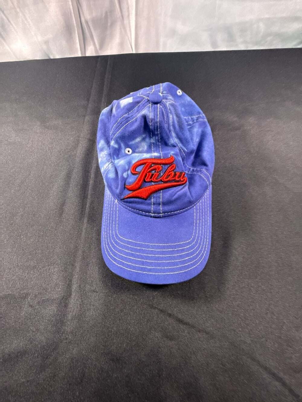 Fubu Snapback Hat Blue Red Tie Dye 05